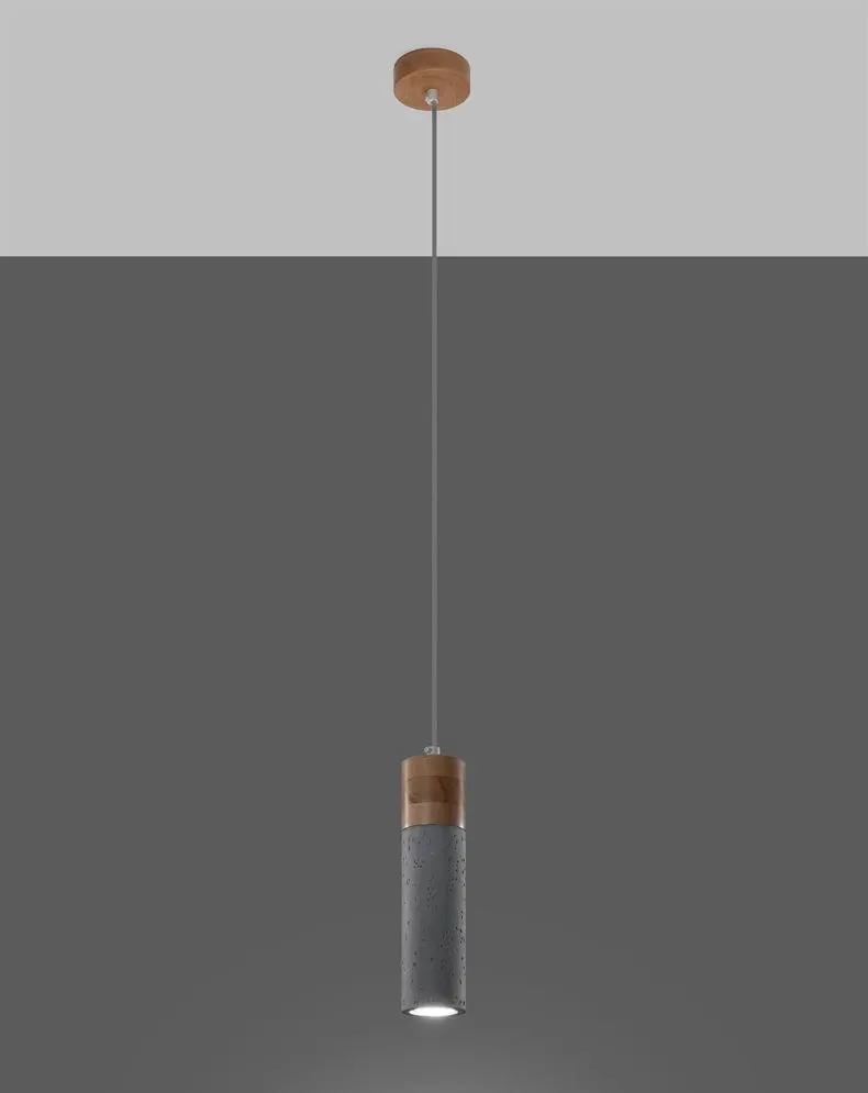 Lampa wisząca ZANE 1 szara | sklep MIRAT kolekcja zane