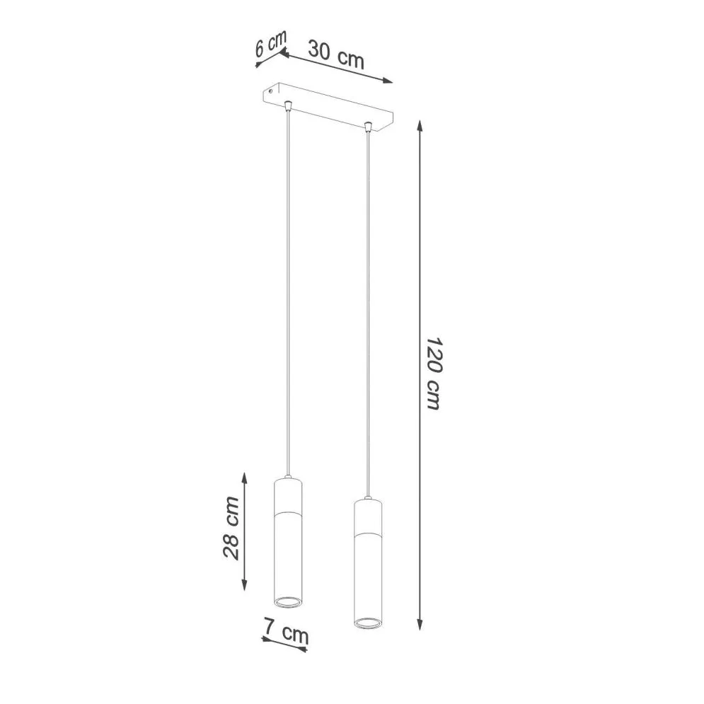 Lampa wisząca ZANE 2 szara | sklep MIRAT  kolekcja zane