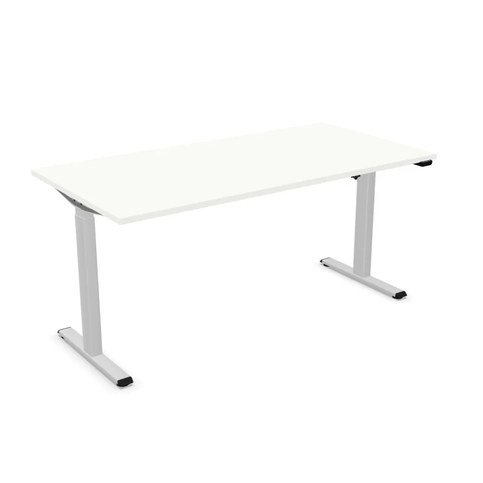 Biurko eCOMO 160x80cm białe z regulacją wysokości do biura I sklep meblowy MIRAT.