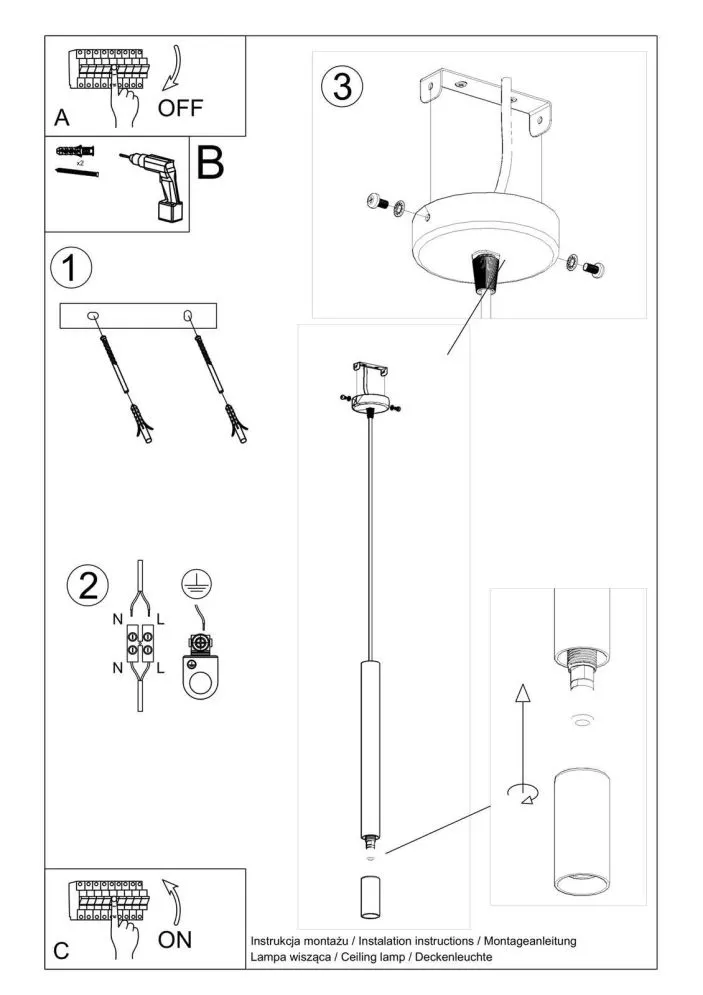 Lampa wisząca WEZYR 1 biała | sklep MIRAT kolekcja wezyr