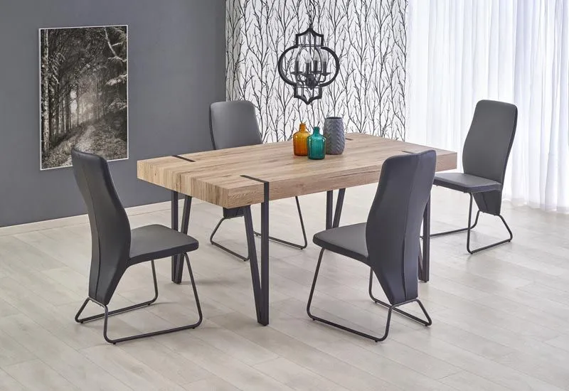 Stół do jadalni dla 6 osób w industrialnym stylu YOHANN