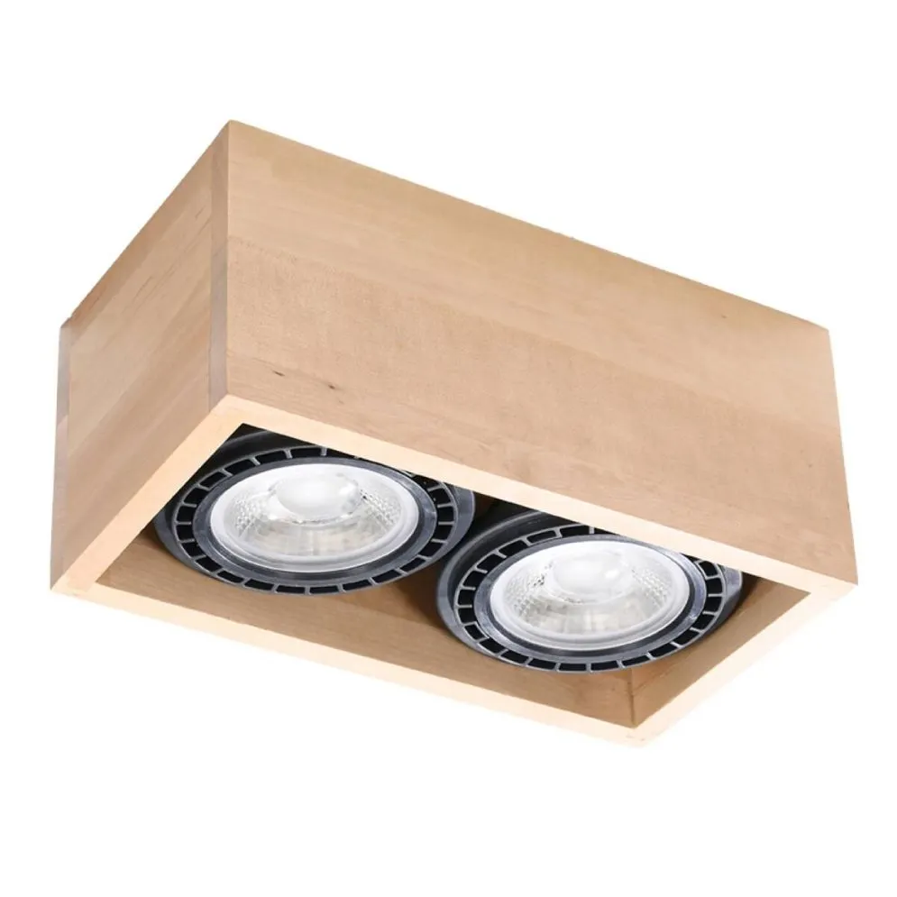 Plafon QUATRO 2 naturalne drewno | sklep MIRAT kolekcja quatro