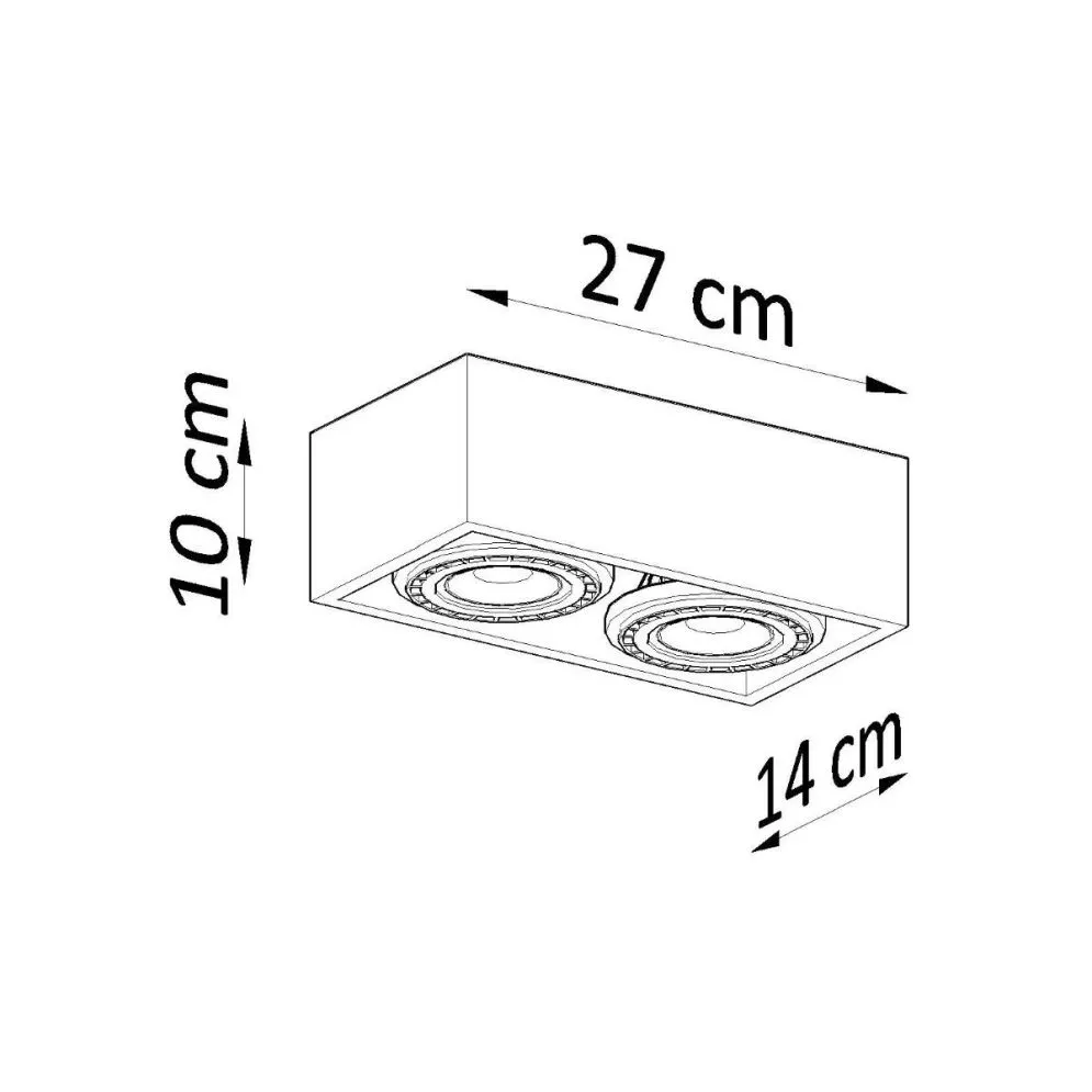 Plafon QUATRO 2 naturalne drewno | sklep MIRAT kolekcja quatro