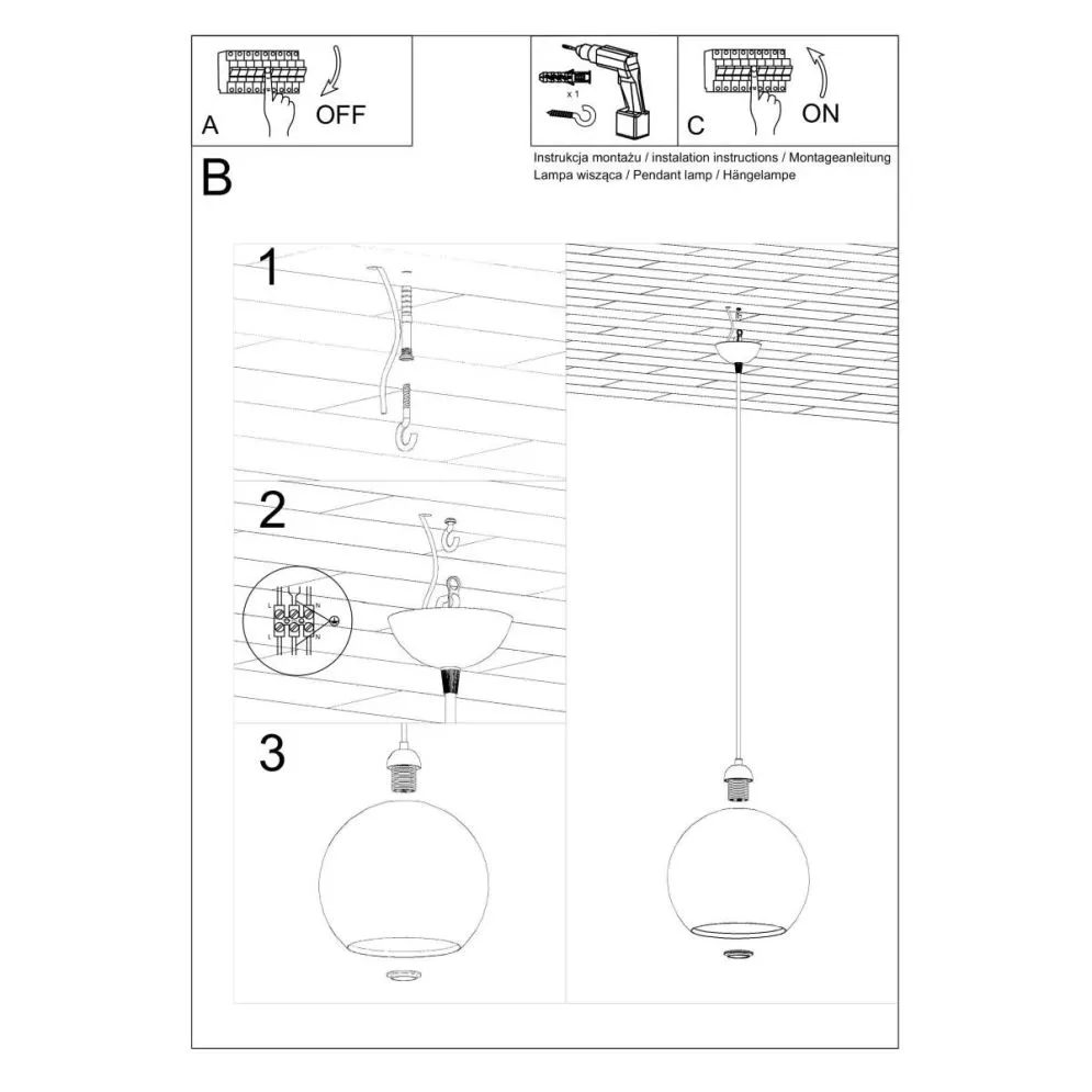 Lampa wisząca BALL zielona | sklep MIRAT kolekcja ball
