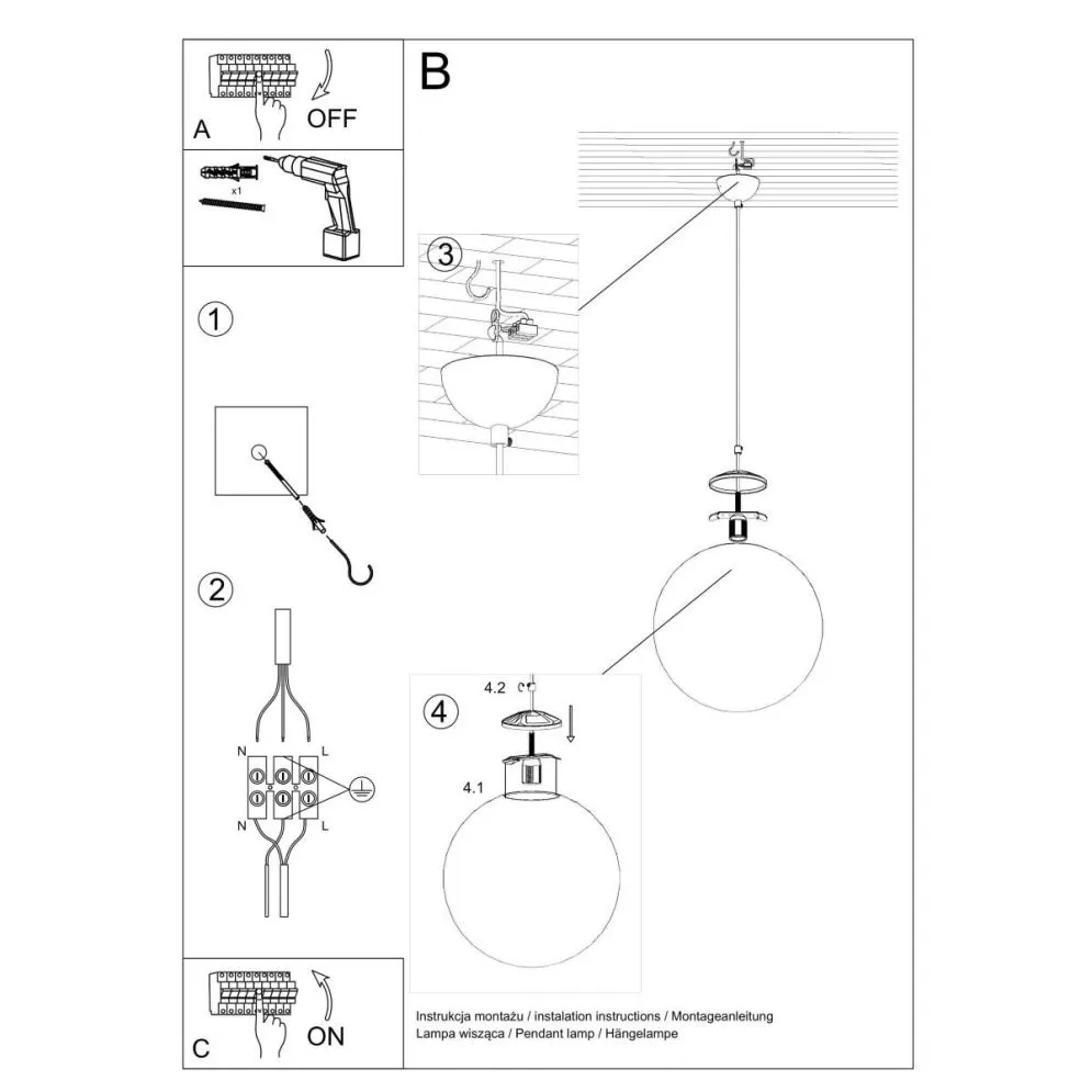 Lampa wisząca UGO 20 chrom | sklep MIRAT kolekcja ugo
