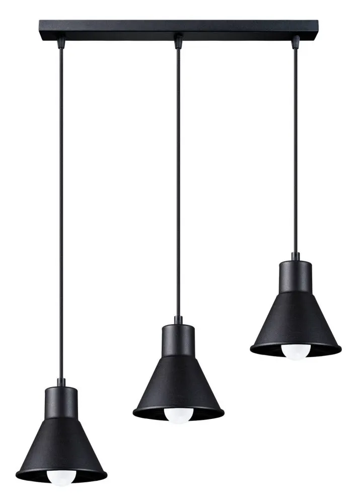 Lampa wisząca TALEJA 3 czarna [E27] | sklep MIRAT  kolekcja taleja