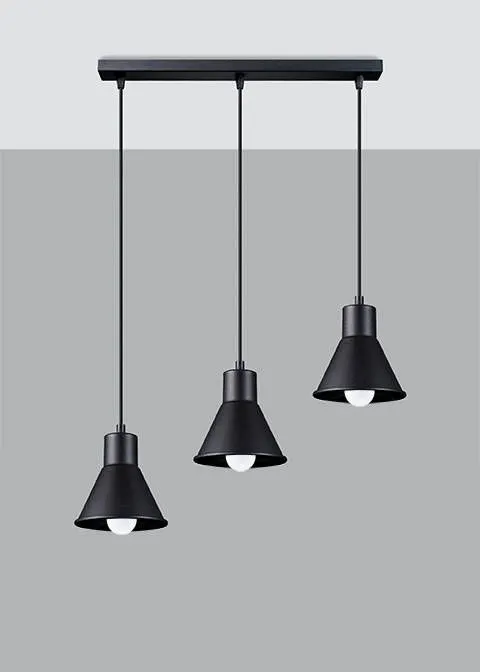 Lampa wisząca TALEJA 3 czarna [E27] | sklep MIRAT  kolekcja taleja