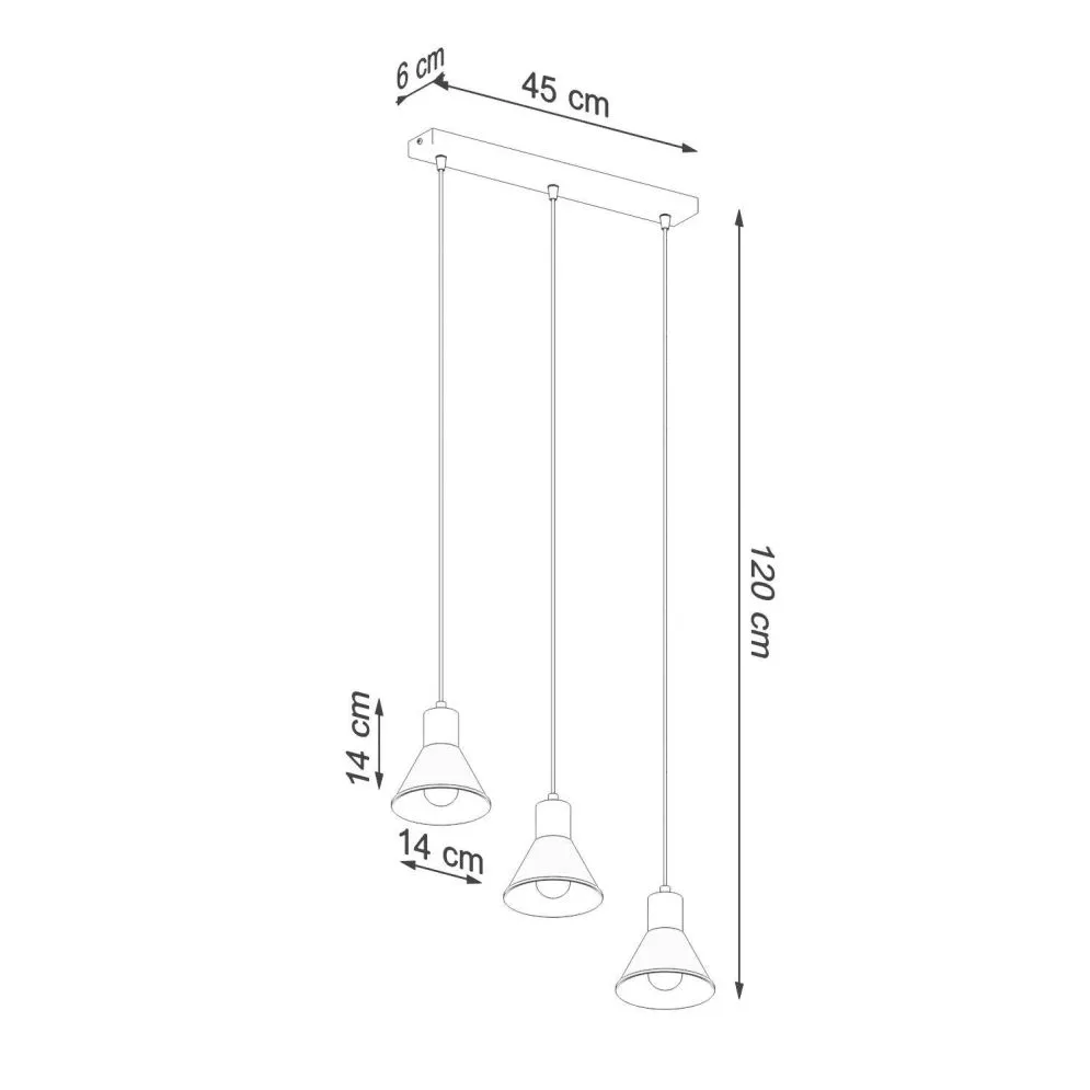 Lampa wisząca TALEJA 3 biała [E27] | sklep MIRAT  kolekcja taleja