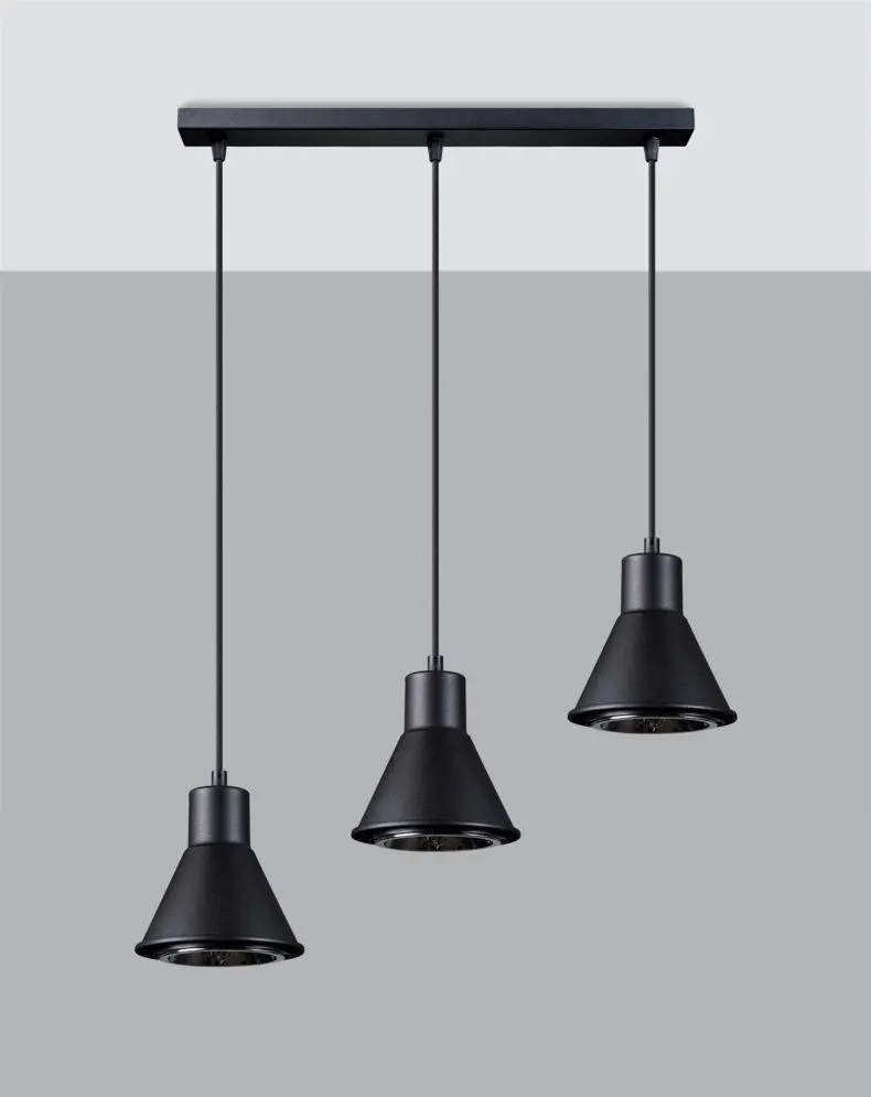 Lampa wisząca TAZILA 3 czarna [ES111] | sklep MIRAT  kolekcja tazila