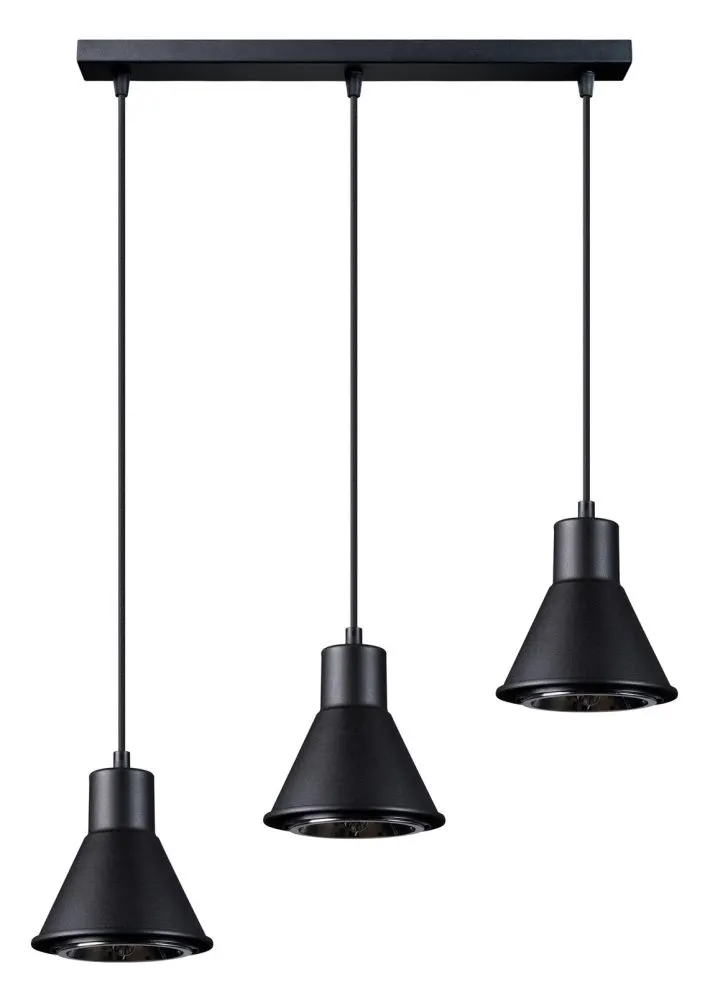 Lampa wisząca TAZILA 3 czarna [ES111] | sklep MIRAT  kolekcja tazila