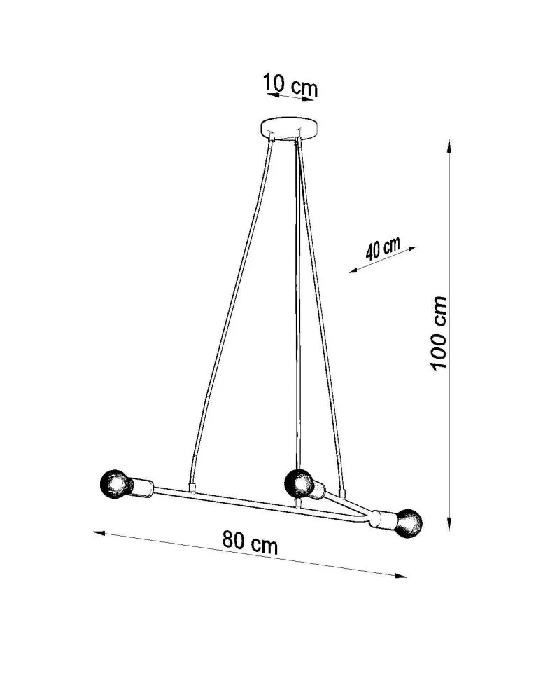Lampa wisząca ASTRAL 3 czarna | sklep MIRAT  kolekcja astral