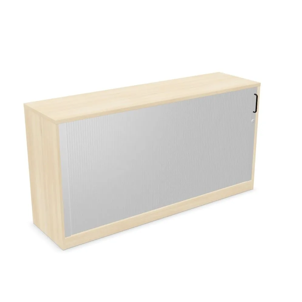 Szafka biurowa żaluzjowa EASY SPACE CABINET HRT 2-OH 160cm akacjowa zamykana I sklep meblowy MIRAT.