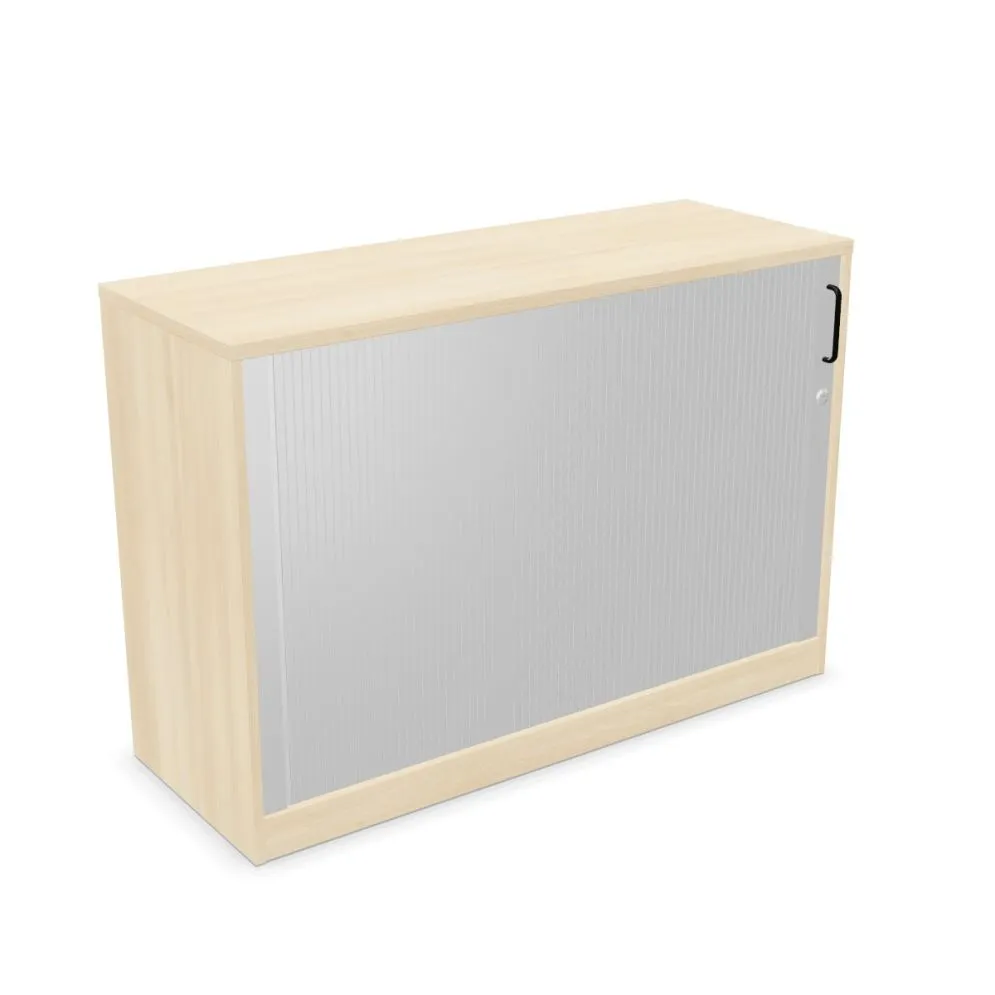 Szafka biurowa żaluzjowa EASY SPACE CABINET HRT 2-OH 120cm akacjowa zamykana I sklep meblowy MIRAT.