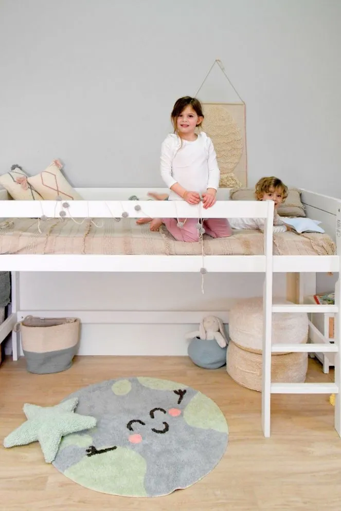 Dywan dziecięcy BIG BIG WORLD 100x100 niebieski do prania w pralce | MIRAT. w stylu kolekcja