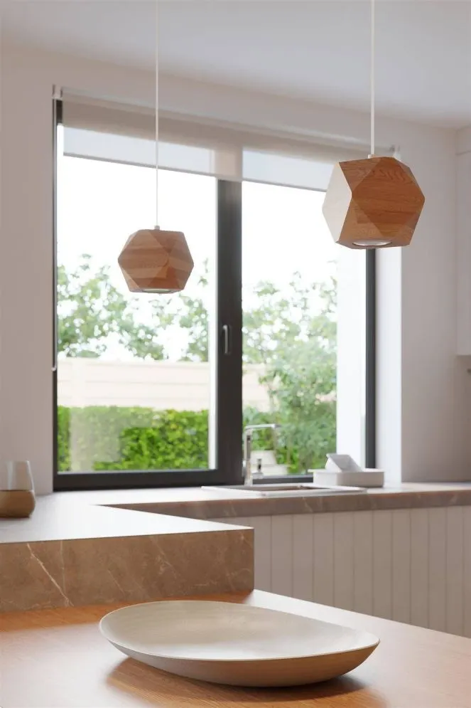 Lampa wisząca WOODY naturalne drewno | sklep MIRAT kolekcja woody