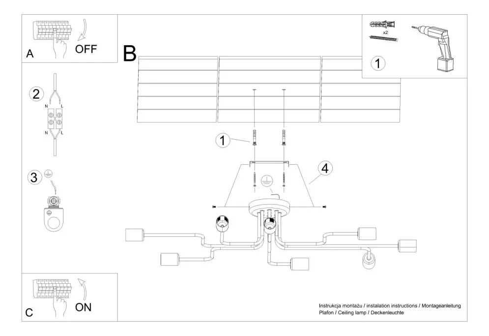 Żyrandol VECTOR 8 czarny | sklep MIRAT  kolekcja vector
