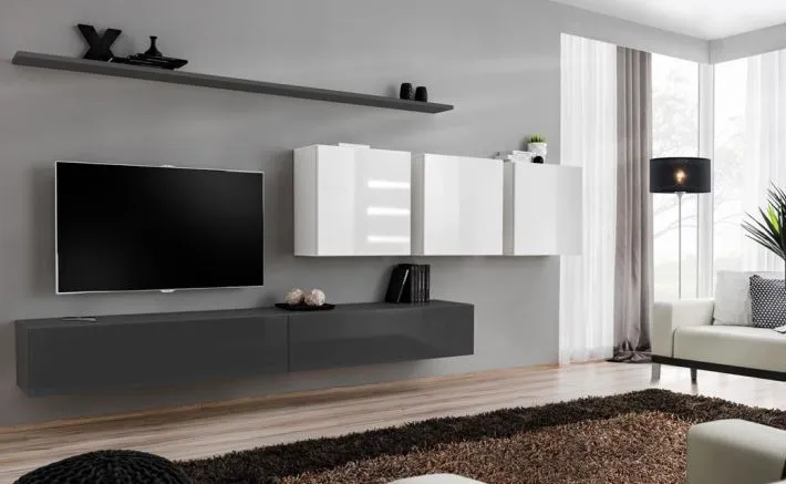 Meblościanka SWITCH VII na wysoki połysk nowoczesna | MIRAT. w stylu kolekcja SWITCH