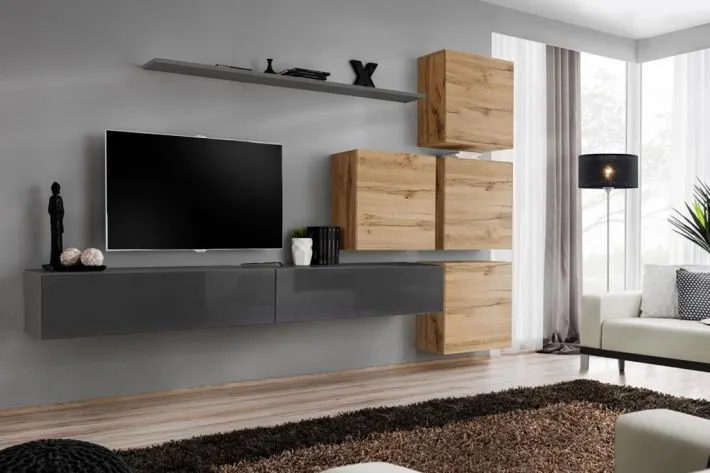 Meblościanka SWITCH IX siedmioczęściowa wisząca | MIRAT. w stylu kolekcja SWITCH