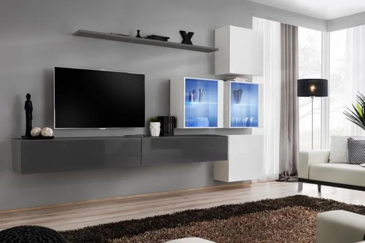 Meblościanka SWITCH XIX modułowa na wysoki połysk | MIRAT. w stylu kolekcja SWITCH
