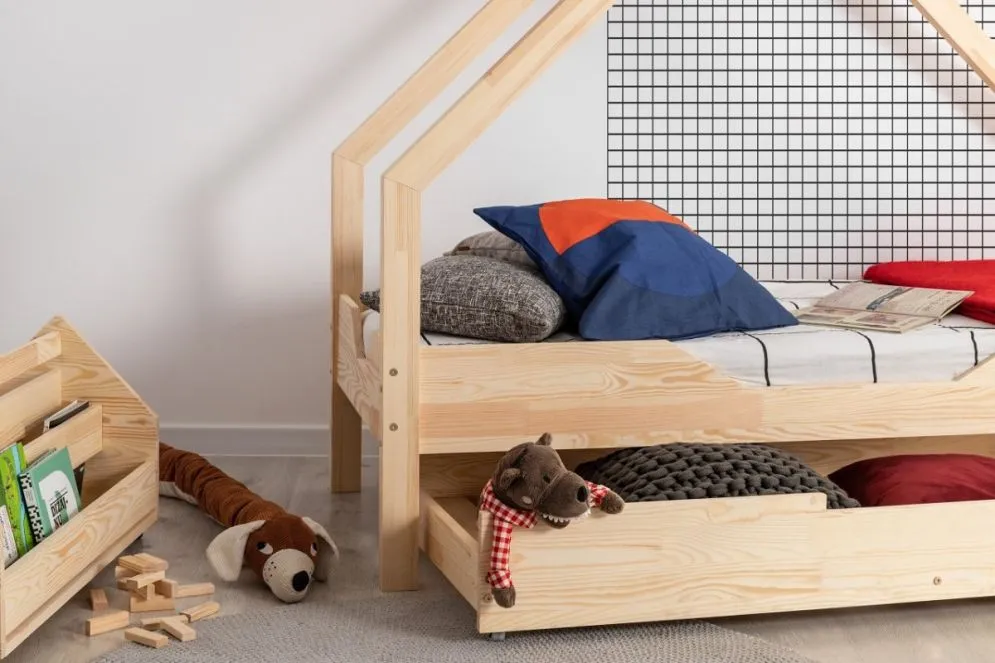Łóżko dziecięce LOCA B 80x160 sosna domek pojedyncze | MIRAT. w stylu kolekcja LOCA