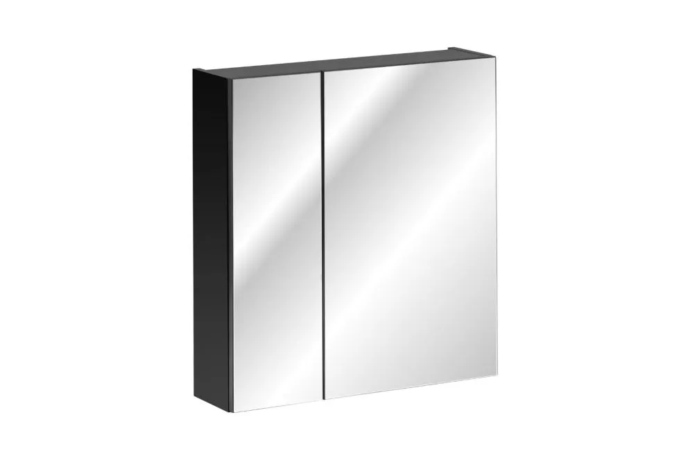 Szafka łazienkowa SANTA FE BLACK 60 cm czarny mat z lustrem wisząca I sklep meblowy MIRAT. styl LOFT
