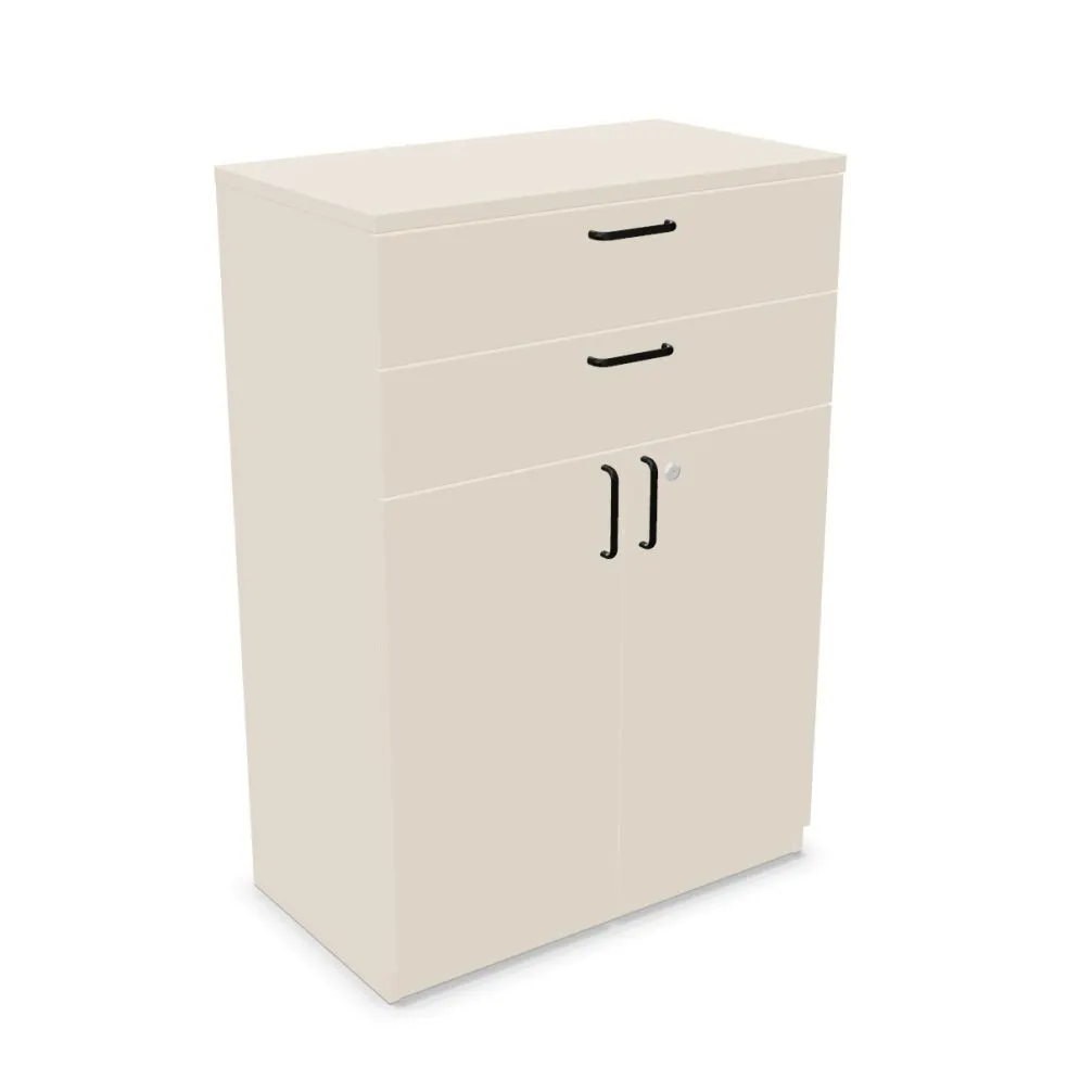 Komoda biurowa EASY SPACE CABINET HDE 2D2S 80cm kaszmirowa zamykana I sklep meblowy MIRAT.