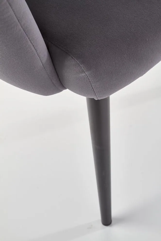 Krzesło K410 szare tapicerowane w stylu glamour | MIRAT. w stylu GLAMOUR kolekcja