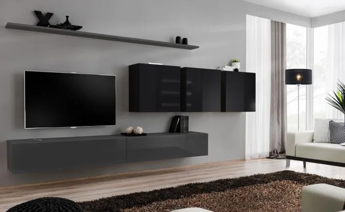 Meblościanka SWITCH VII na wysoki połysk nowoczesna | MIRAT. w stylu kolekcja SWITCH