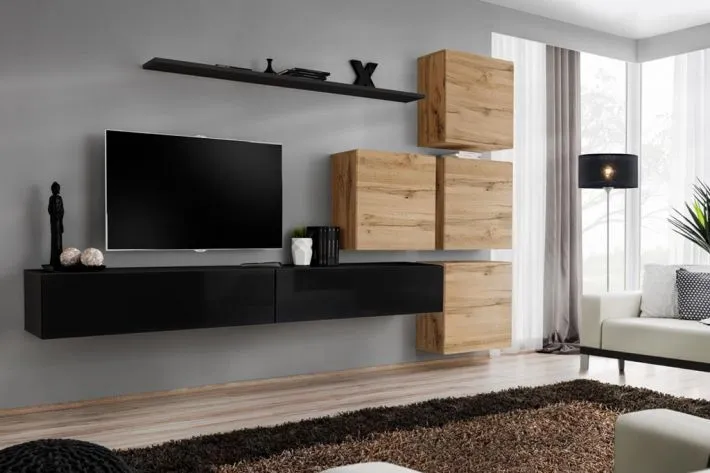 Meblościanka SWITCH IX siedmioczęściowa wisząca | MIRAT. w stylu kolekcja SWITCH