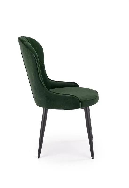 Krzesło K366 VELVET ciemno zielone na metalowych nogach | MIRAT. styl GLAMOUR