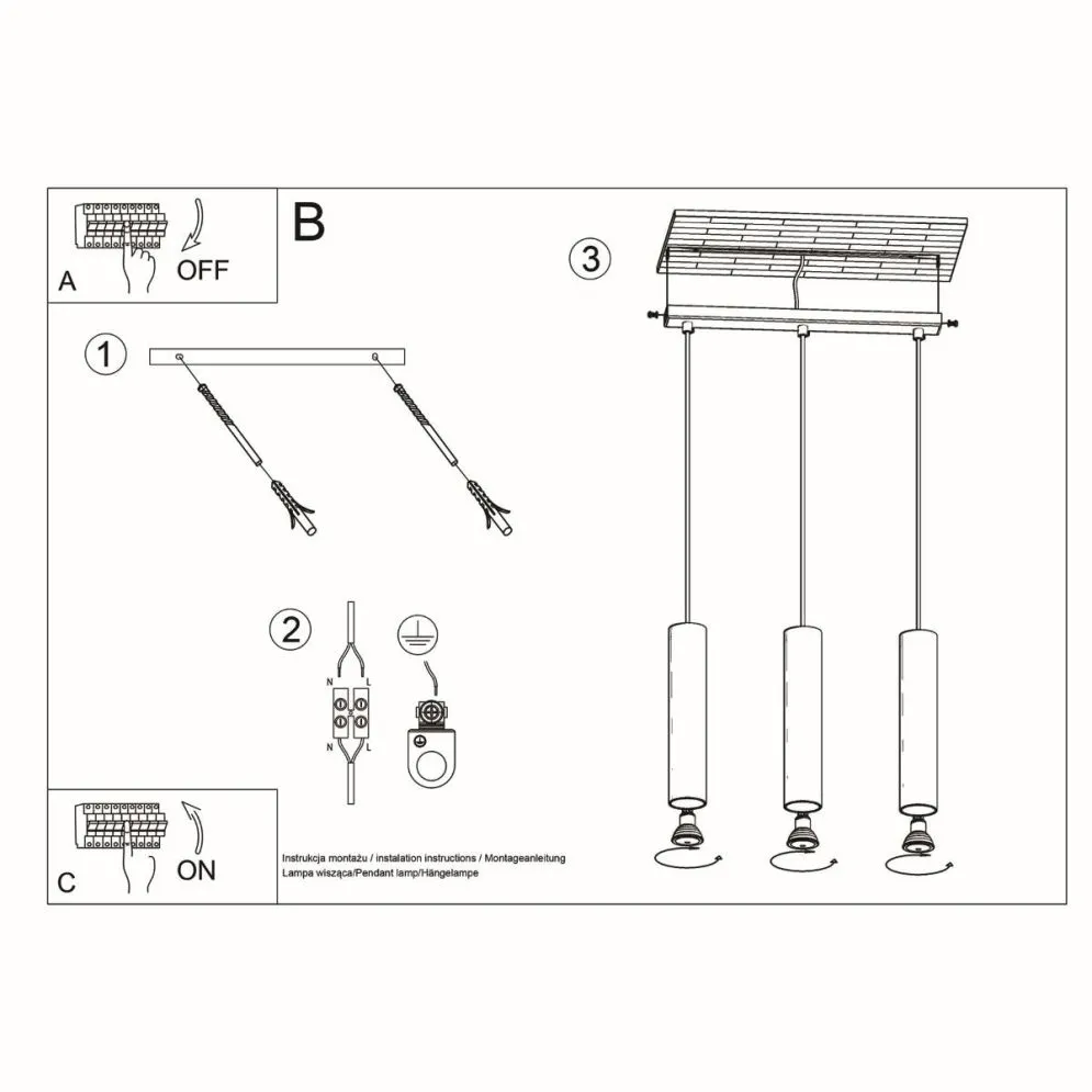 Lampa wisząca LINO 3L | sklep MIRAT  kolekcja lino