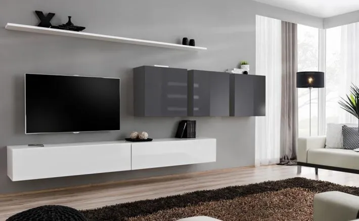 Meblościanka SWITCH VII na wysoki połysk nowoczesna | MIRAT. w stylu kolekcja SWITCH