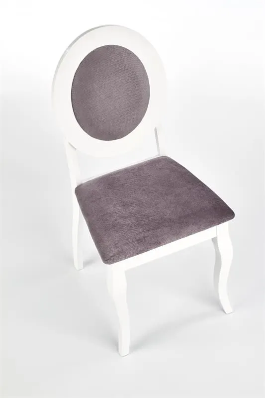 Krzesło BAROCK białe szare do salonu w stylu glamour | MIRAT. styl GLAMOUR, KLASYCZNY