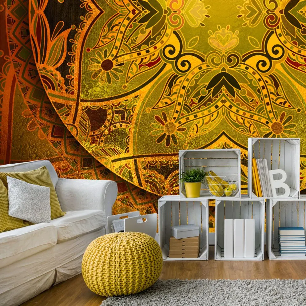 Fototapeta - Mandala  Złoty poemat-1