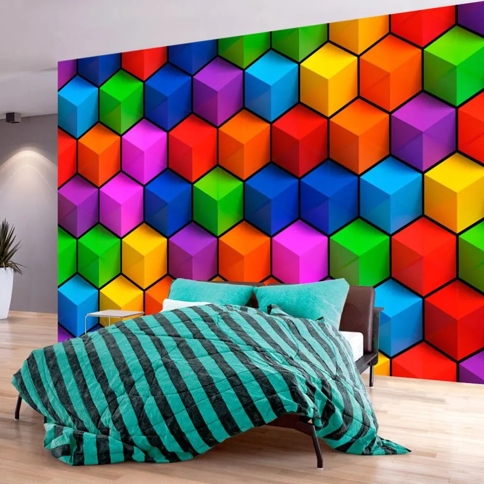 Fototapeta - Kolorowe pola geometryczne-1