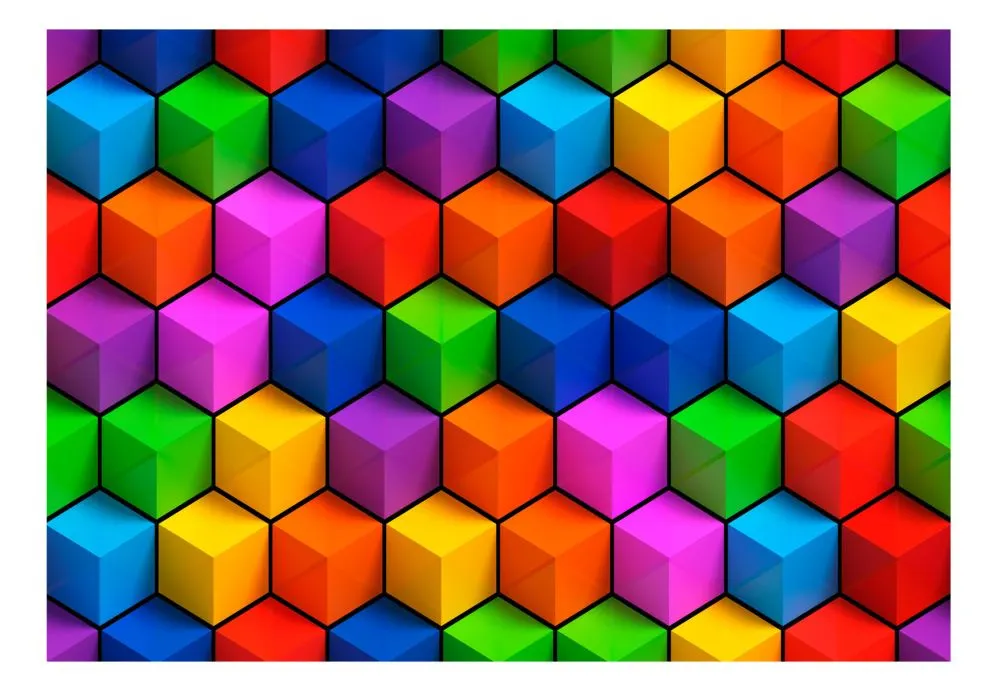 Fototapeta - Kolorowe pola geometryczne-2