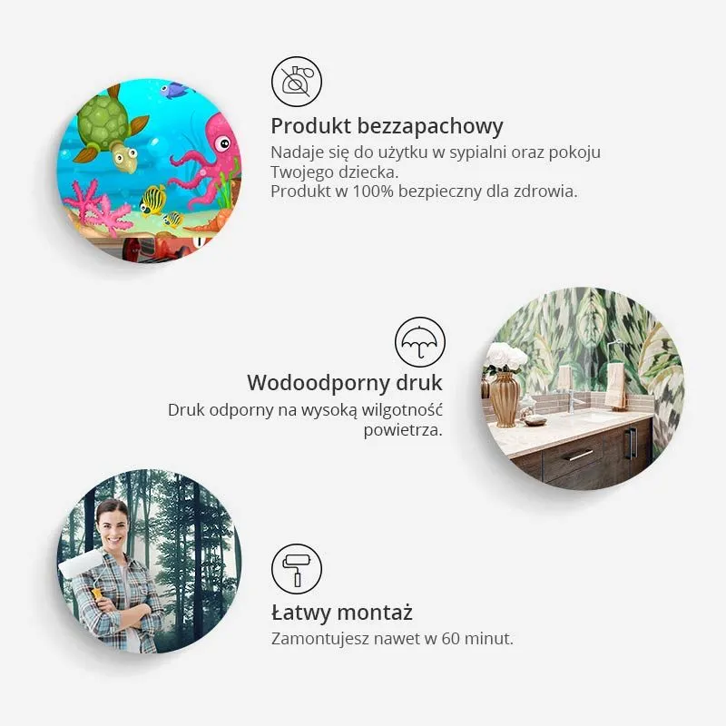 Fototapeta - Mapa świata Błękitne kontynenty-4