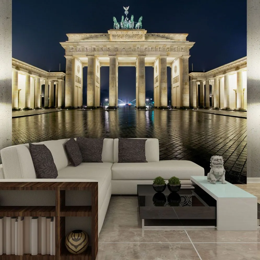 Fototapeta - Brama Brandenburska nocą-1