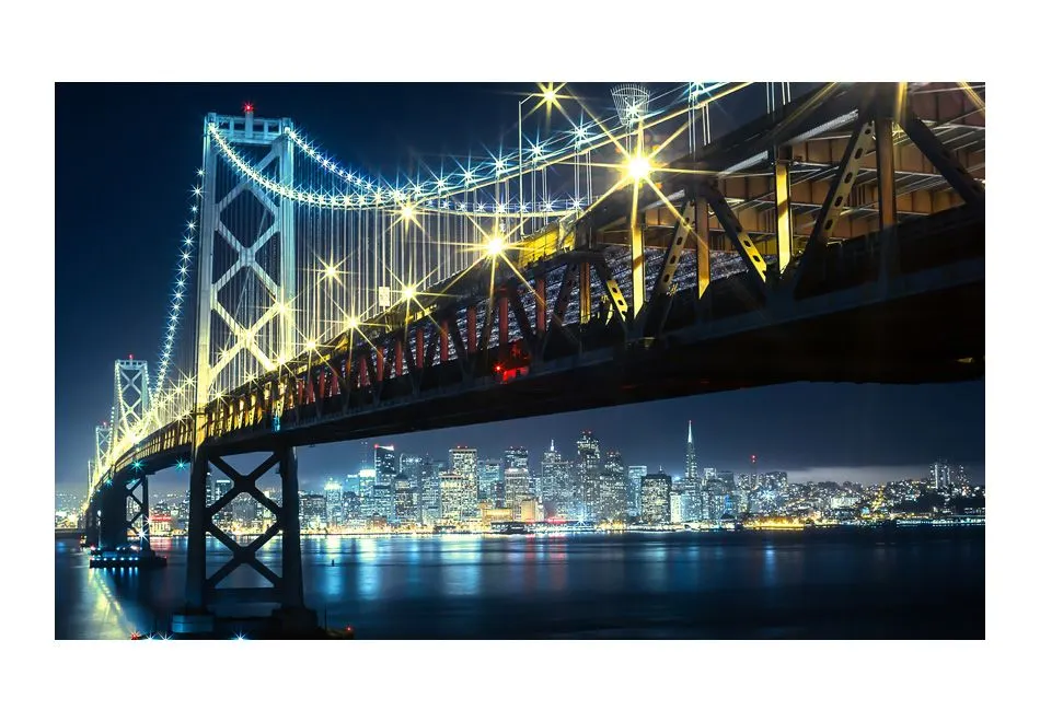 Fototapeta - Bay Bridge nocą-2