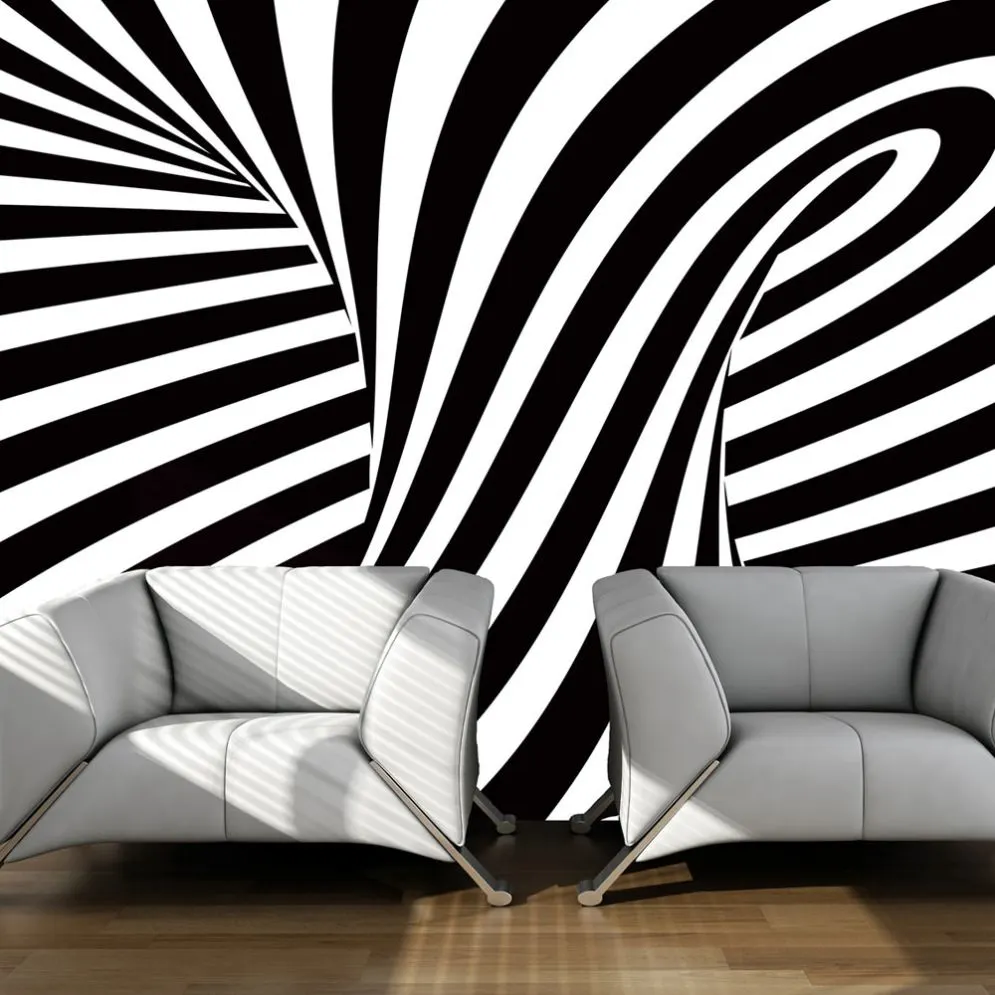 Fototapeta - op art  czarno-biały-1