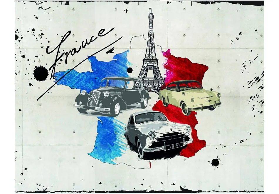 Fototapeta - Admirer of cars (France)-2