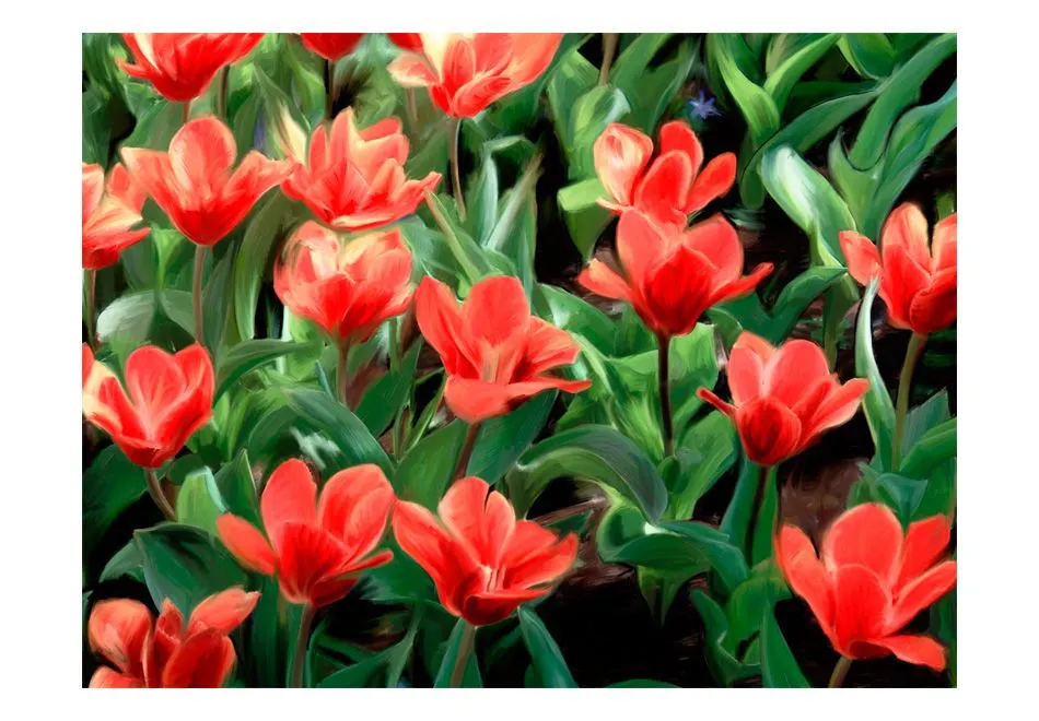 Fototapeta - Painted flowers-2