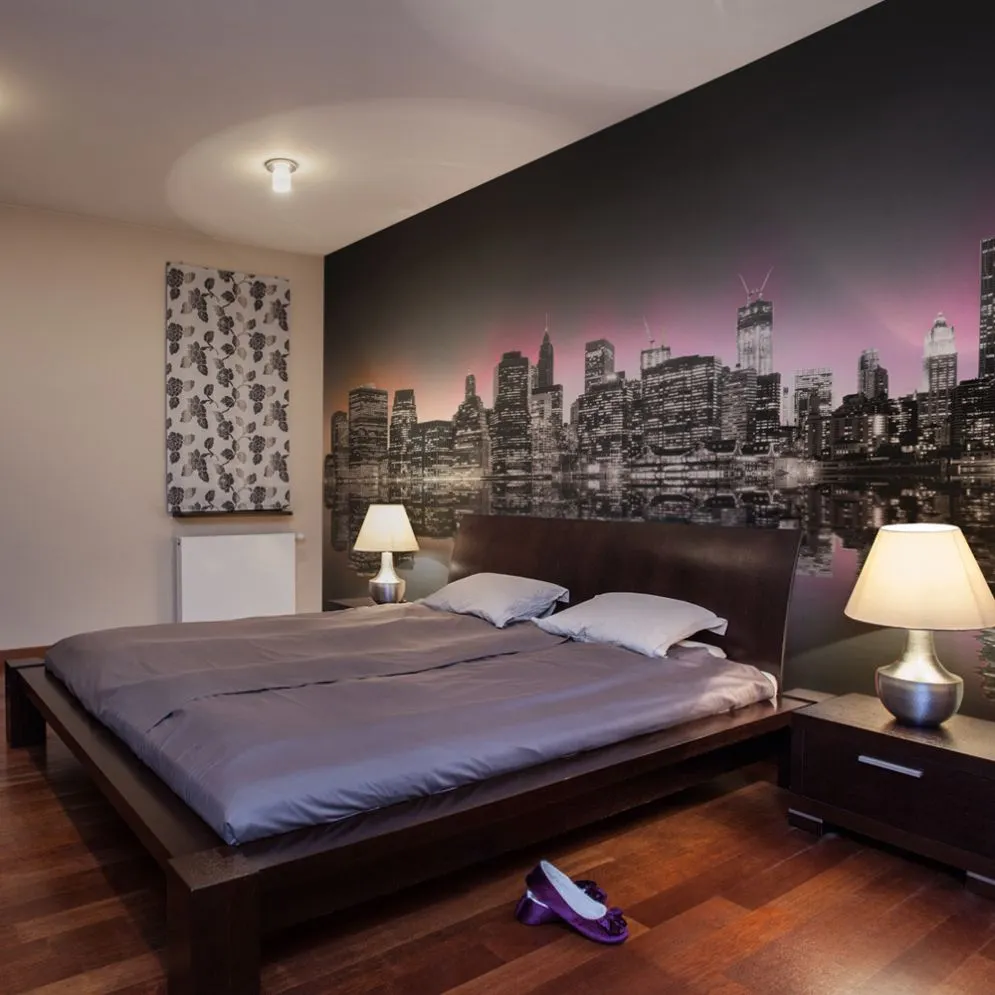 Fototapeta - Colorful glow over NYC-1