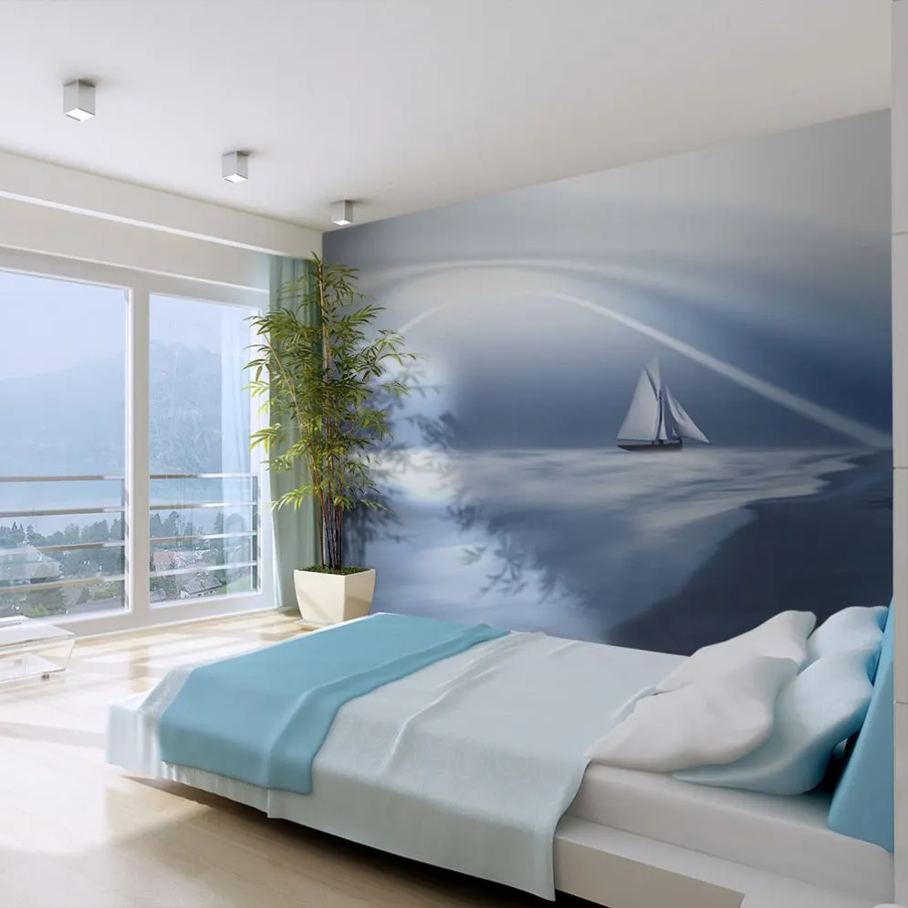 Fototapeta - Lonely sail drifting-1