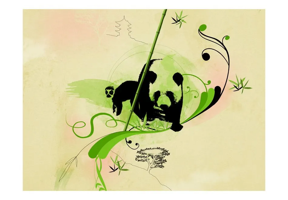 Fototapeta - Panda w lesie bambusowym-2