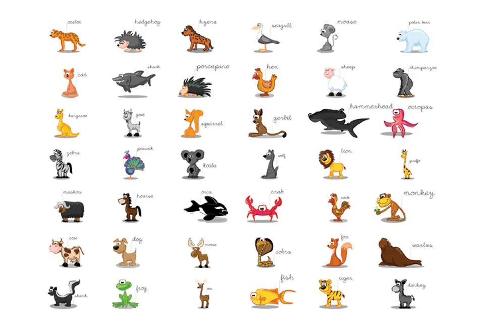 Fototapeta - Learning by playing (animals)-2