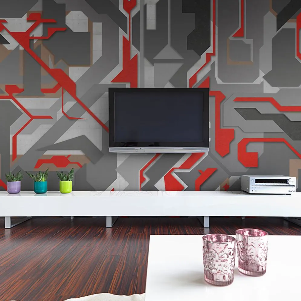 Fototapeta - Abstrakcyjne geometryczne ścieżki-1