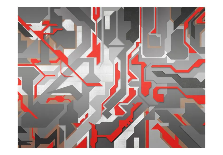 Fototapeta - Abstrakcyjne geometryczne ścieżki-2