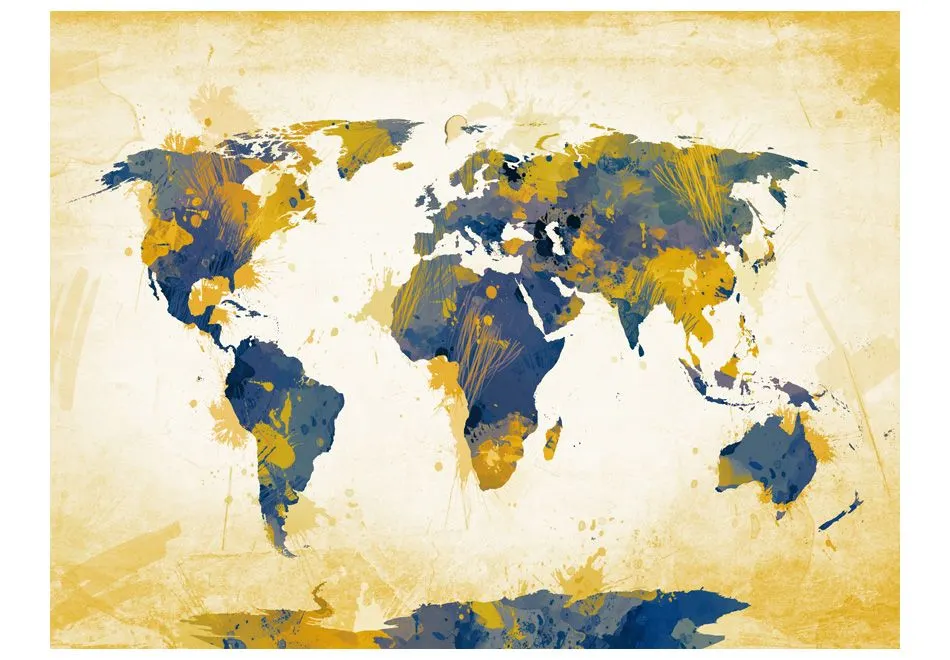 Fototapeta - Map of the World - Sun and sky-2