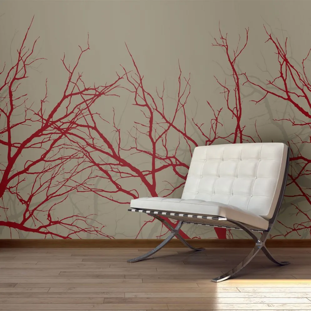 Fototapeta - Red-hot branches-1